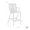 Armen Living Nabila Outdoor Dark Eucalyptus Wood and Gray Rope Counter and Bar height Stool 840254333451 - alternate 5
